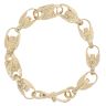 9ct Yellow Gold Patterned Tulip Bracelet 8.5"