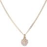 9ct Yellow Gold Opal Cluster Pendant and Chain 18"
