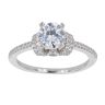 Silver Cubic Zirconia Fancy Solitaire Ring by Icesia