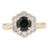 9ct Yellow Gold 0.40cts Diamond And Sapphire Ring