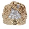 9ct Yellow Gold Cubic Zirconia Saddle Ring