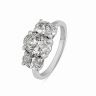 9ct White Gold 2.50ct Oval Cut Trilogy Lab Grown Diamond Ring Lab Grown