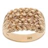 9ct Yellow Gold Four Row Keeper Ring