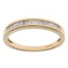 18ct Yellow Gold 0.25ct Brilliant and Baguette Cut Diamond Half Eternity Ring