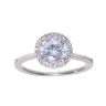 Sterling Silver Cubic Zirconia Solitaire Fancy Ring by Icesia