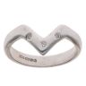 18ct White Gold 0.03ct Brilliant Cut Diamond Wishbone Ring