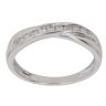 9ct White Gold 0.25ct Brilliant Cut Diamond Crossover Ring