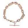 9ct Rose Gold Stars and Bars Bracelet 7.5"