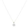 9ct Yellow Gold Cubic Zirconia Cluster Pendant and Chain 18"