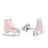Silver 8x8mm Skate Stud Earrings