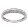 9ct White Gold 0.25ct Brilliant Cut Diamond Two Row Fancy Ring