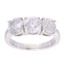 18ct White Gold 3.11ct Diamond Trilogy Ring