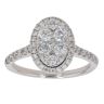 18ct White Gold 0.70ct Brilliant Cut Diamond Cluster Ring