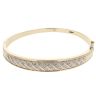 9ct Yellow Gold 0.15ct Diamond Hinged Bangle
