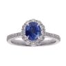 18ct White Gold Sapphire And Diamond Cluster Ring