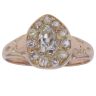 14ct Yellow and Rose Gold 0.75ct Old and Pear Cut Cluster Ring