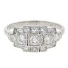 Platinum 0.80cts Diamond Baguette Cut Cluster Ring