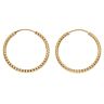 22ct Yellow Gold Faceted Hoop Earrings