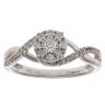 9ct White Gold 0.25ct Brilliant Cut Diamond Cluster Ring