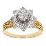 18ct Yellow Gold 1.00ct Diamond Cluster Ring