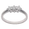 18ct White Gold 0.50ct Brilliant Cut Diamond Trilogy Ring