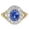 18ct Yellow Gold 0.90cts Diamond And Sapphire Cluster Ring