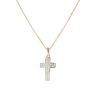 14ct Yellow Gold Child's Cubic Zirconia Cross Pendant & Chain