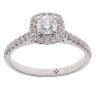 18ct White Gold 0.68ct Diamond Halo Solitaire Ring