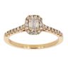 18ct Yellow Gold 0.70ct Diamond Cluster Ring