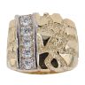 9ct Yellow Gold Cubic Zirconia Nugget Ring