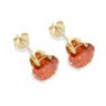 9ct Yellow Gold Flame Cubic Zirconia Stud Earrings 7mm