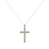 9ct Yellow Gold 0.10ct Diamond Cross Pendant and Chain 22"