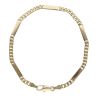 14ct Yellow Gold Fancy Curb Bar Bracelet 8.5"