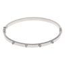 9ct White Gold Cubic Zirconia Hinged Bangle