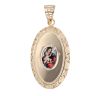 14ct Yellow Gold Our Lady Oval Pendant