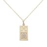 9ct Yellow Gold 0.05ct Diamond Golden Jubilee Ingot Pendant And Chain 18"