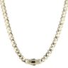 14ct Yellow Gold Monaco Edge Alternate Flex Lock Curb Chain 18"