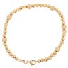 18ct Yellow Gold Bead Patterned Bracelet 7"