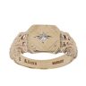 9ct Yellow Gold Cubic Zirconia Signet Ring