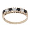 9ct Yellow Gold Cubic Zirconia and Sapphire Eternity Ring