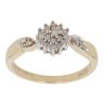 9ct Yellow Gold 0.25ct Brilliant Cut Diamond Cluster Ring