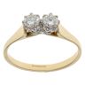 18ct Yellow Gold 0.50ct Brilliant Cut Diamond Two Stone Ring