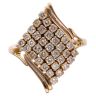 14ct Yellow Gold 1.00ct Brilliant Cut Diamond Fancy Cluster Ring