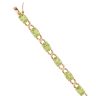 9ct Yellow Gold Peridot Bracelet 7"