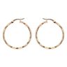 Gold Plated Silver Diamond Cut Hoop Earrings