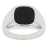 Sterling Silver Onyx Signet Ring By Icesia