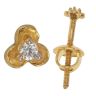 22ct Yellow Gold Cubic Zirconia Stud Earrings
