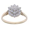 9ct Yellow Gold Cubic Zirconia Cluster Ring