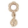 14ct Yellow Gold Pandora Ruby Rose Dangle Charm