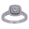 14ct White Gold 0.87ct Brilliant Cut Diamond Cluster Ring